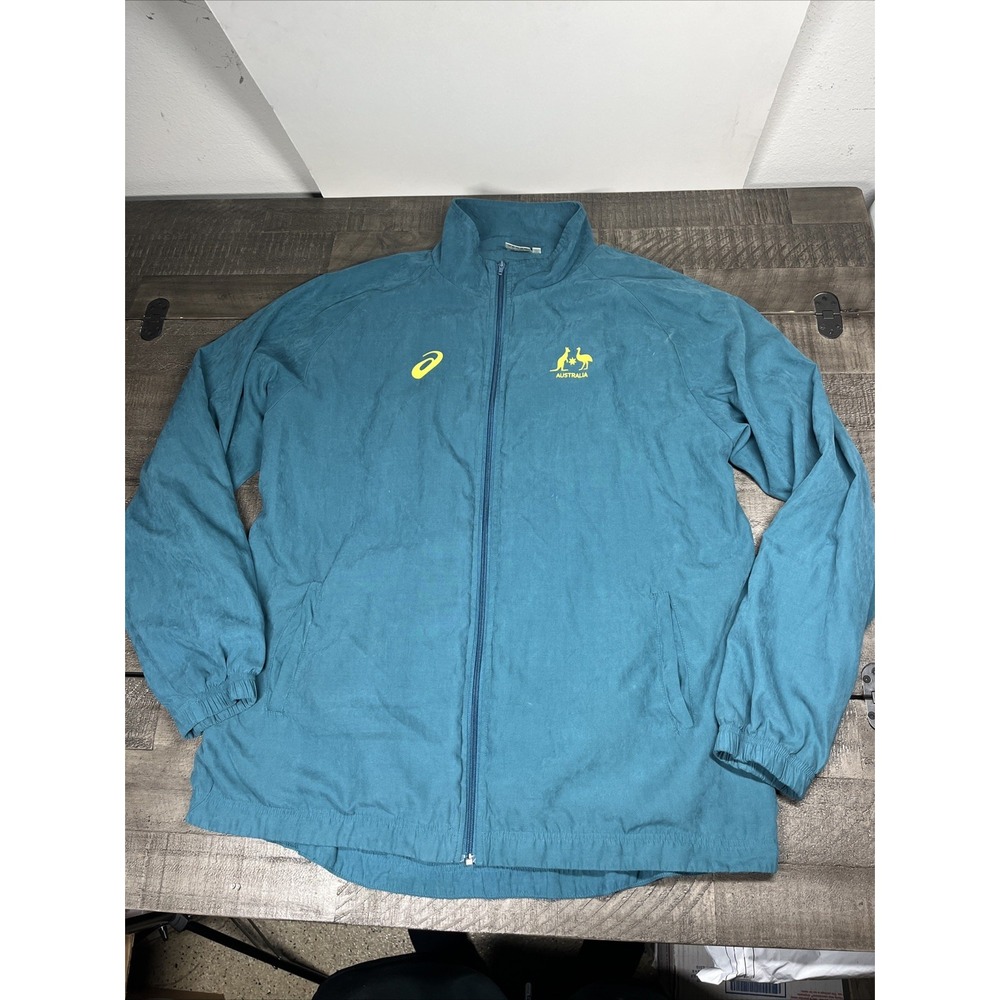 Authentic Asics Cricket Rugby Soccer Australia Full Zip Team‎ Jacket 2XL